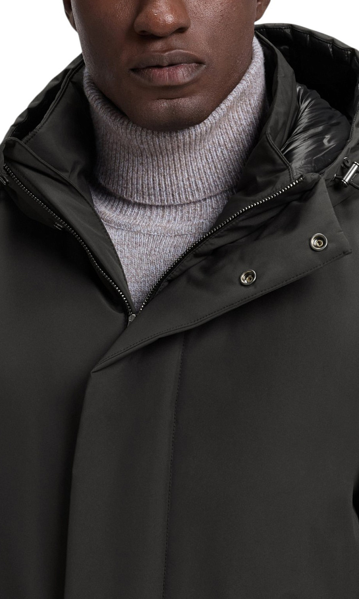 HUGO BOSS: Пуховик с капюшоном