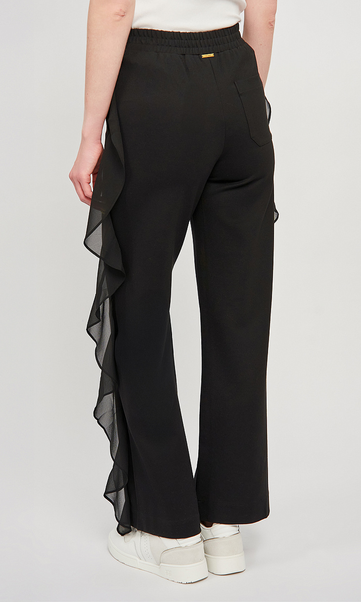 TWINSET: Брюки с оборками