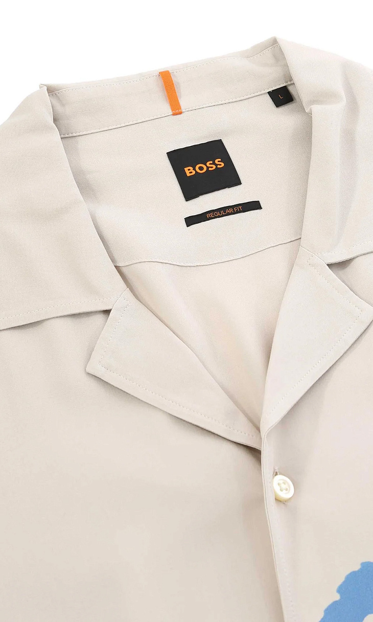 HUGO BOSS: Рубашка с принтом