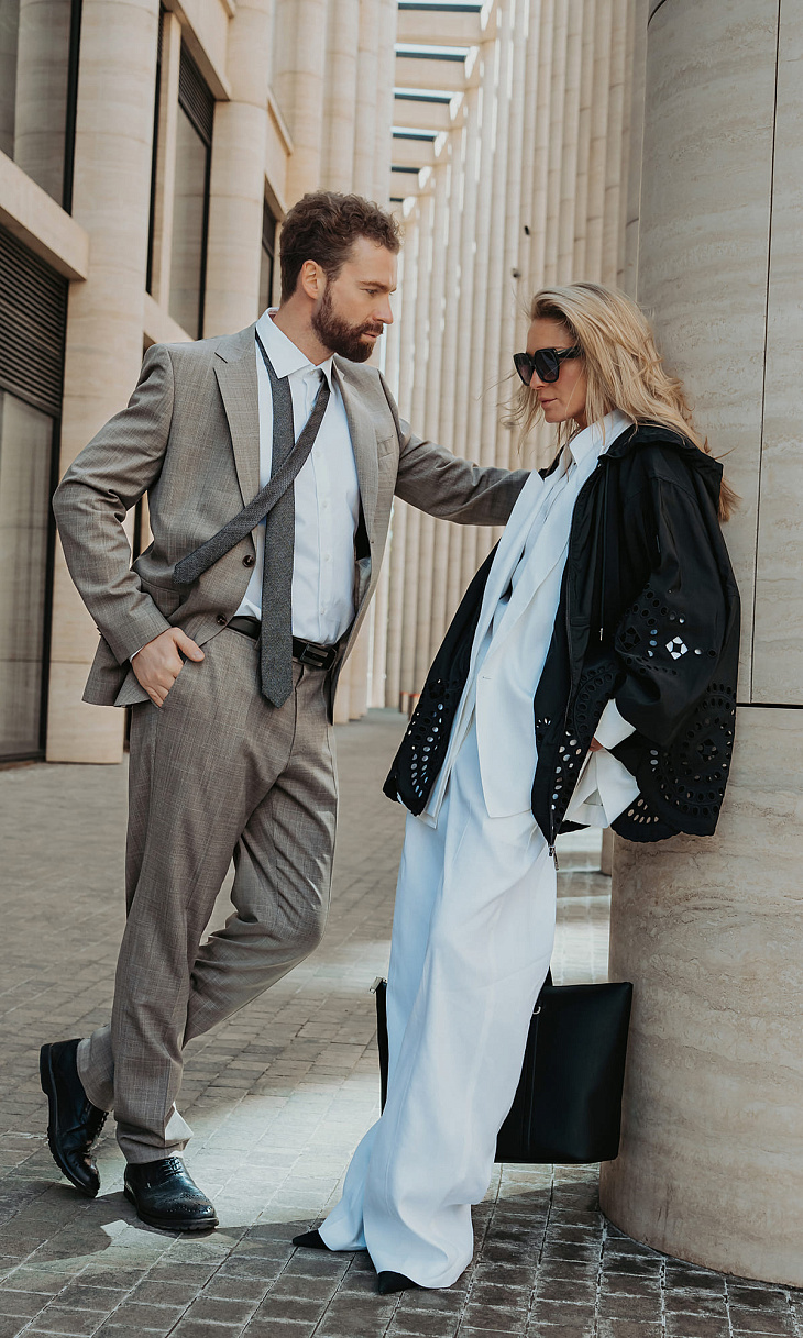 HUGO BOSS: Костюм в клетку