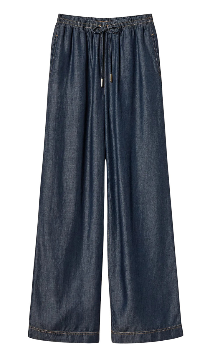 TWINSET: Широкие брюки с эластичным поясом