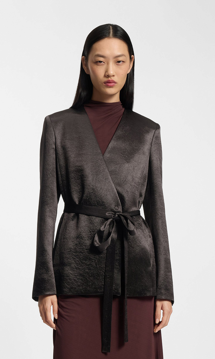 HUGO BOSS: Пиджак из блестящей саржи