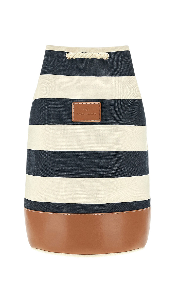 Paul Shark: Холщовая сумка с кожаными вставками