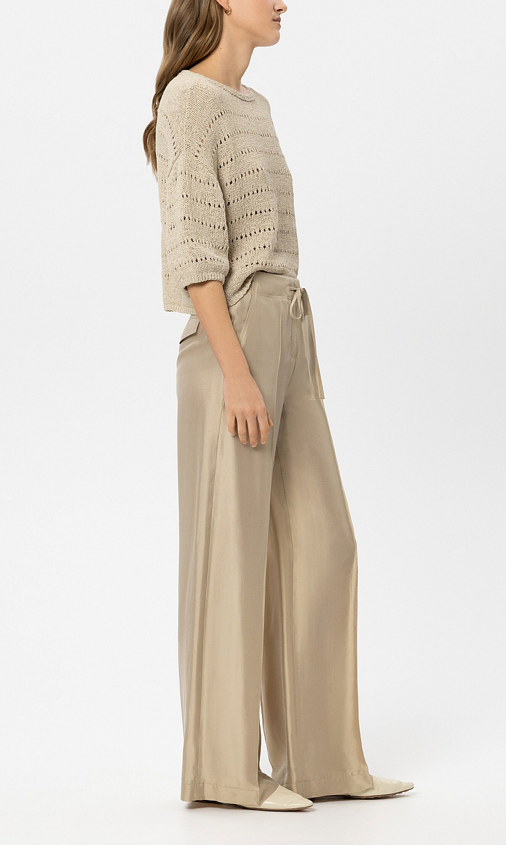 LUISA CERANO: Широкие брюки с шелком