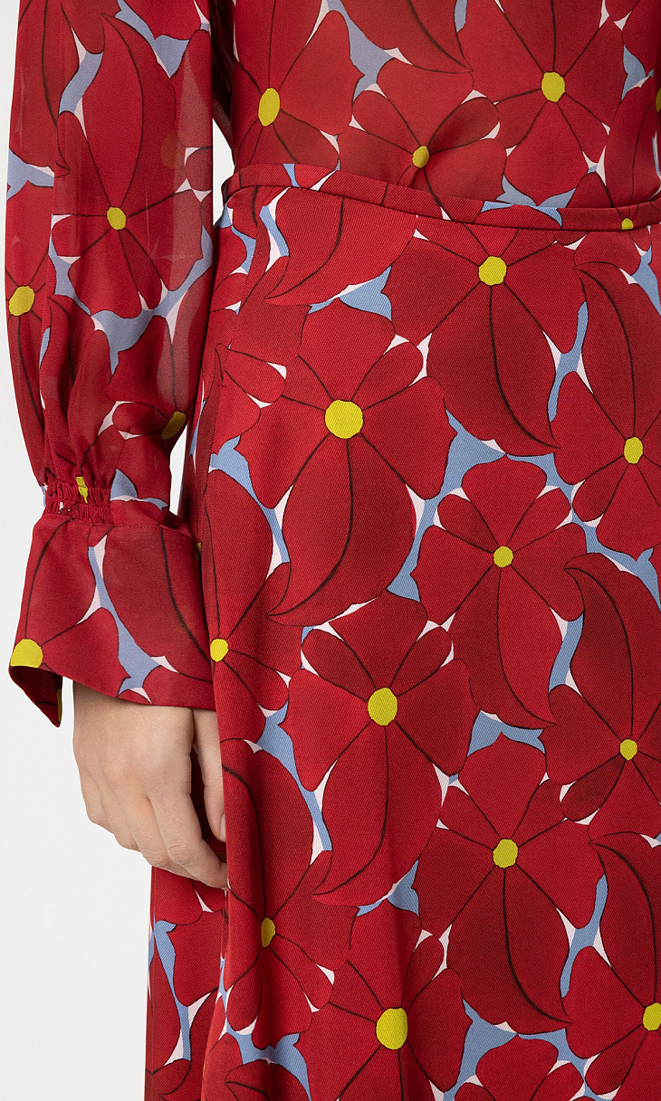 LUISA CERANO: Юбка с цветочным принтом