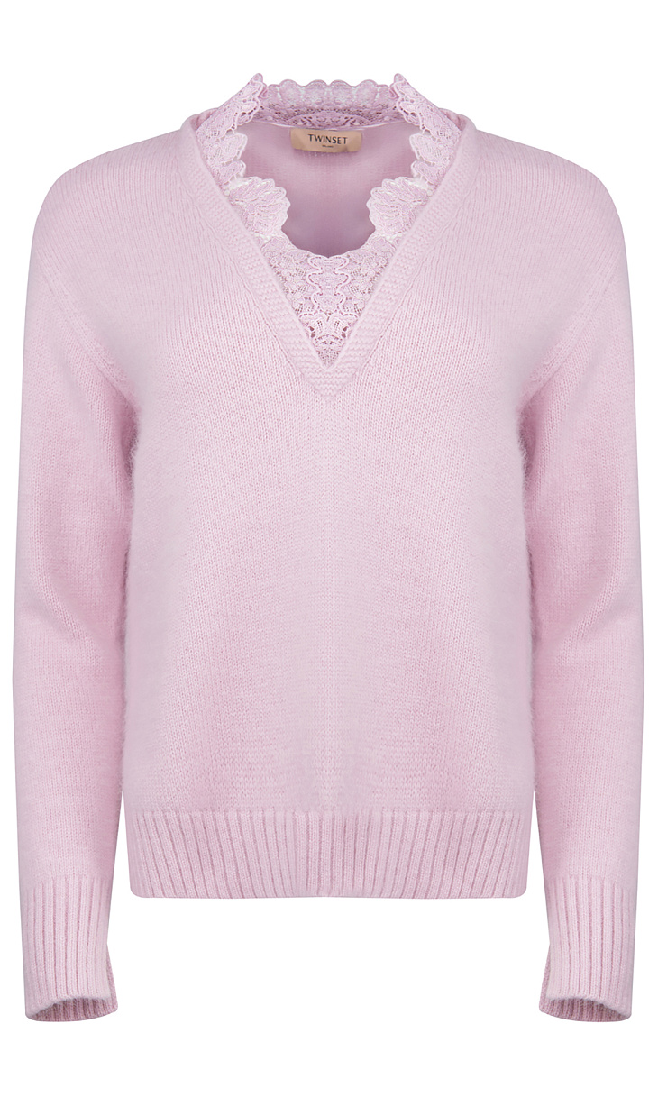 TWINSET: Пуловер с шерстью ангоры