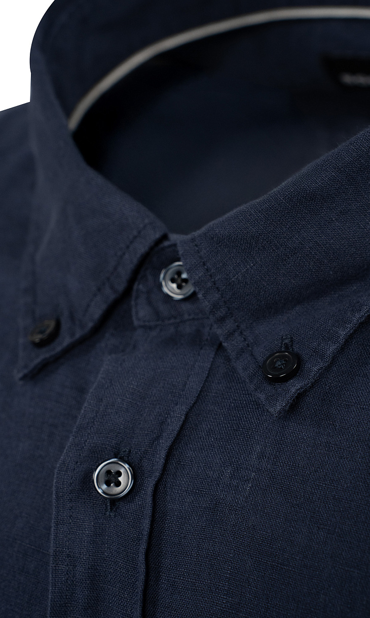 HUGO BOSS: Рубашка из льна