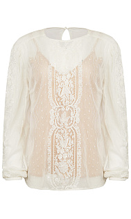 Блуза с бисером и пайетками