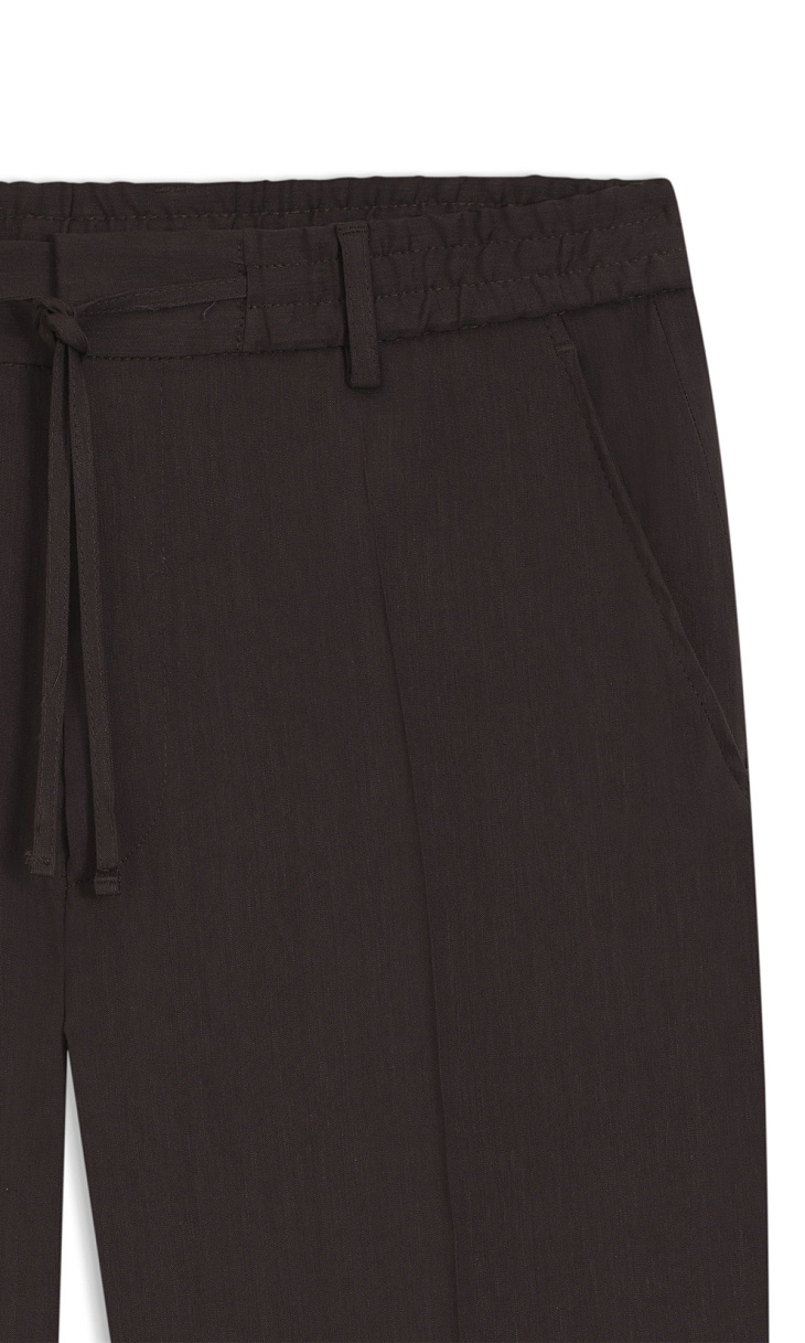 HUGO BOSS: Зауженные брюки из льна