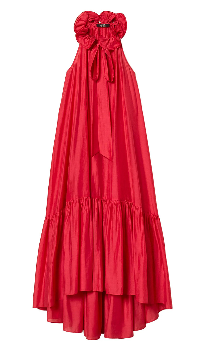 TWINSET: Длинное платье с оборками