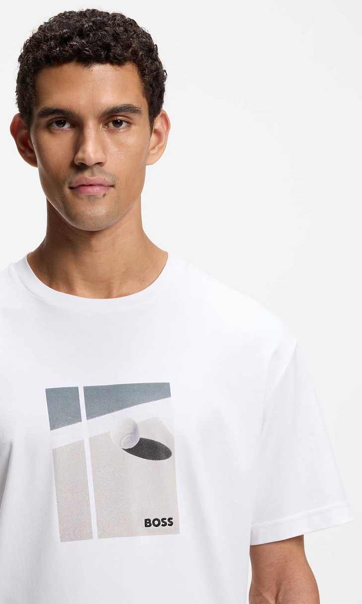 HUGO BOSS: Футболка с принтом