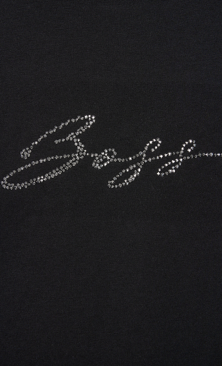 HUGO BOSS: Футболка со стразами