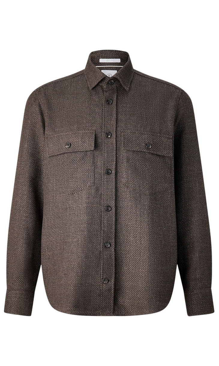 BOGNER: Рубашка из шерсти и льна