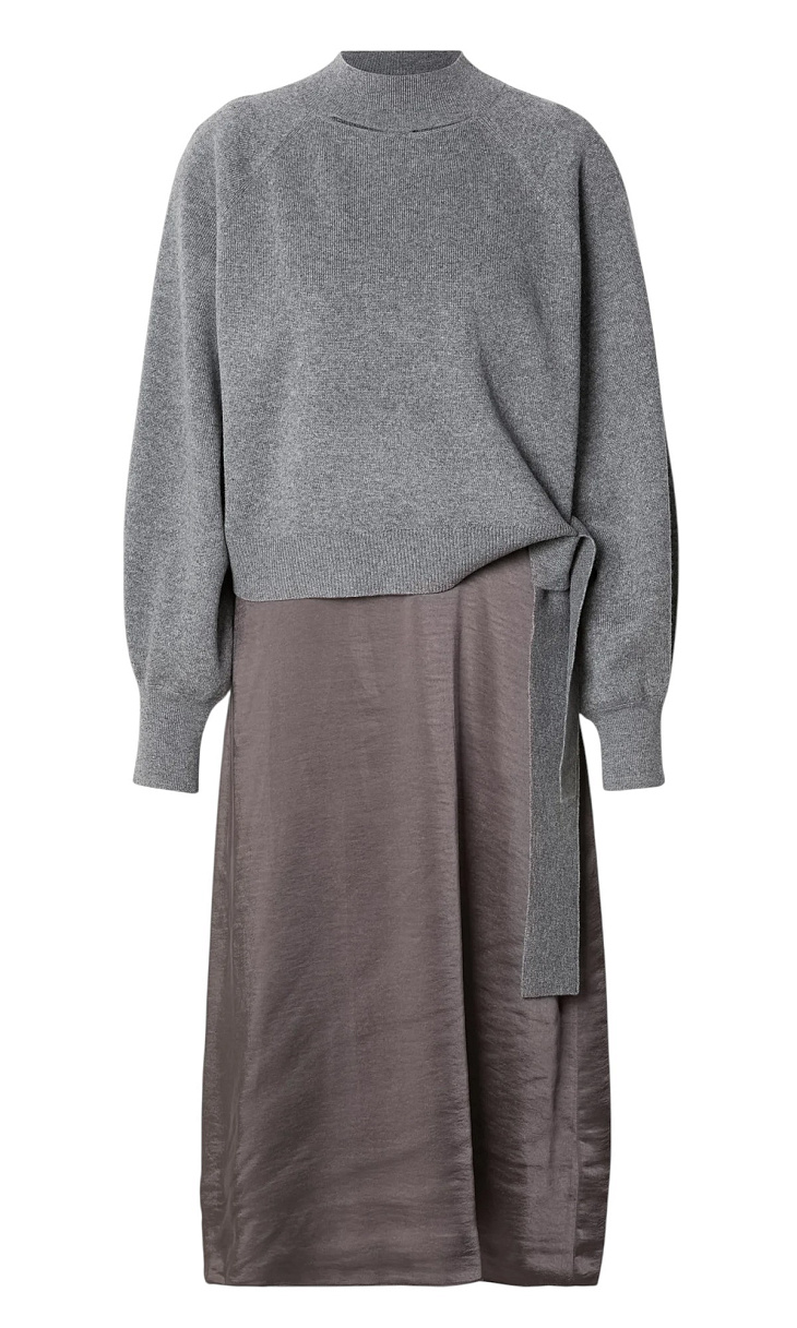 HUGO BOSS: Платье со съемным свитером
