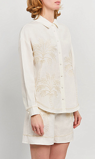 Рубашка из льна и вискозы