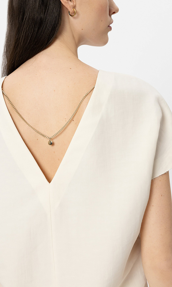 LUISA CERANO: Блуза из льна с вырезом на спине