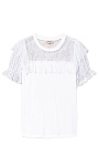 TWINSET: Футболка с кружевом
