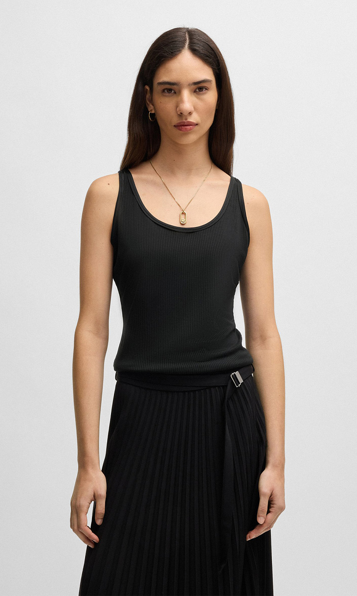 HUGO BOSS: Топ в рубчик