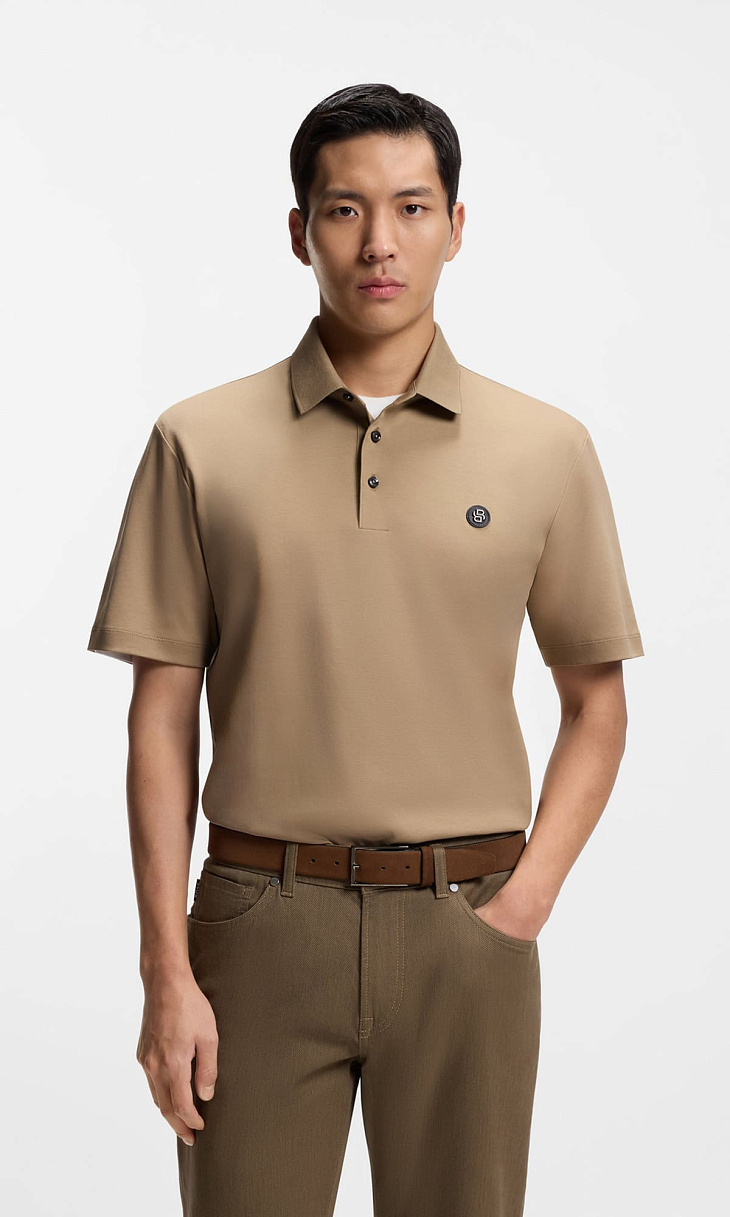 HUGO BOSS: Поло из хлопка