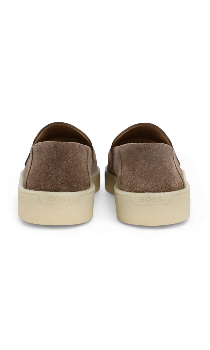 HUGO BOSS: Слипоны из замши