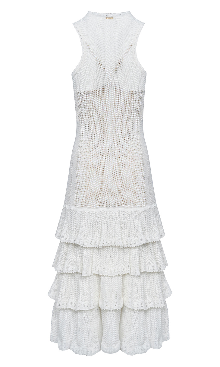 TWINSET: Ажурное платье с воланами