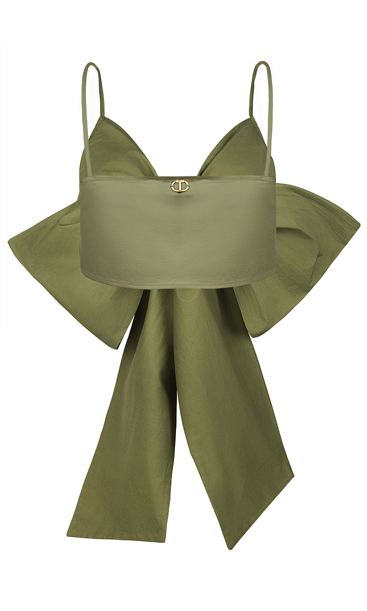 TWINSET: Топ-бант из хлопка