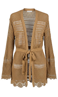 Кардиган из хлопка и льна