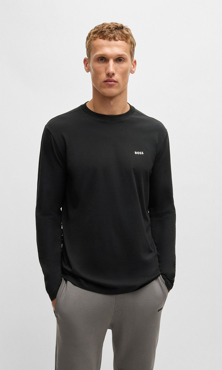 HUGO BOSS: Лонгслив с логотипом
