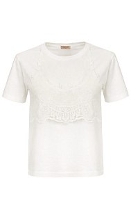 Футболка с кружевом