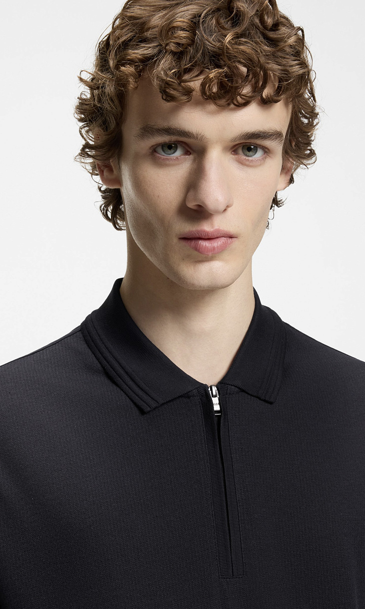 HUGO BOSS: Поло в рубчик