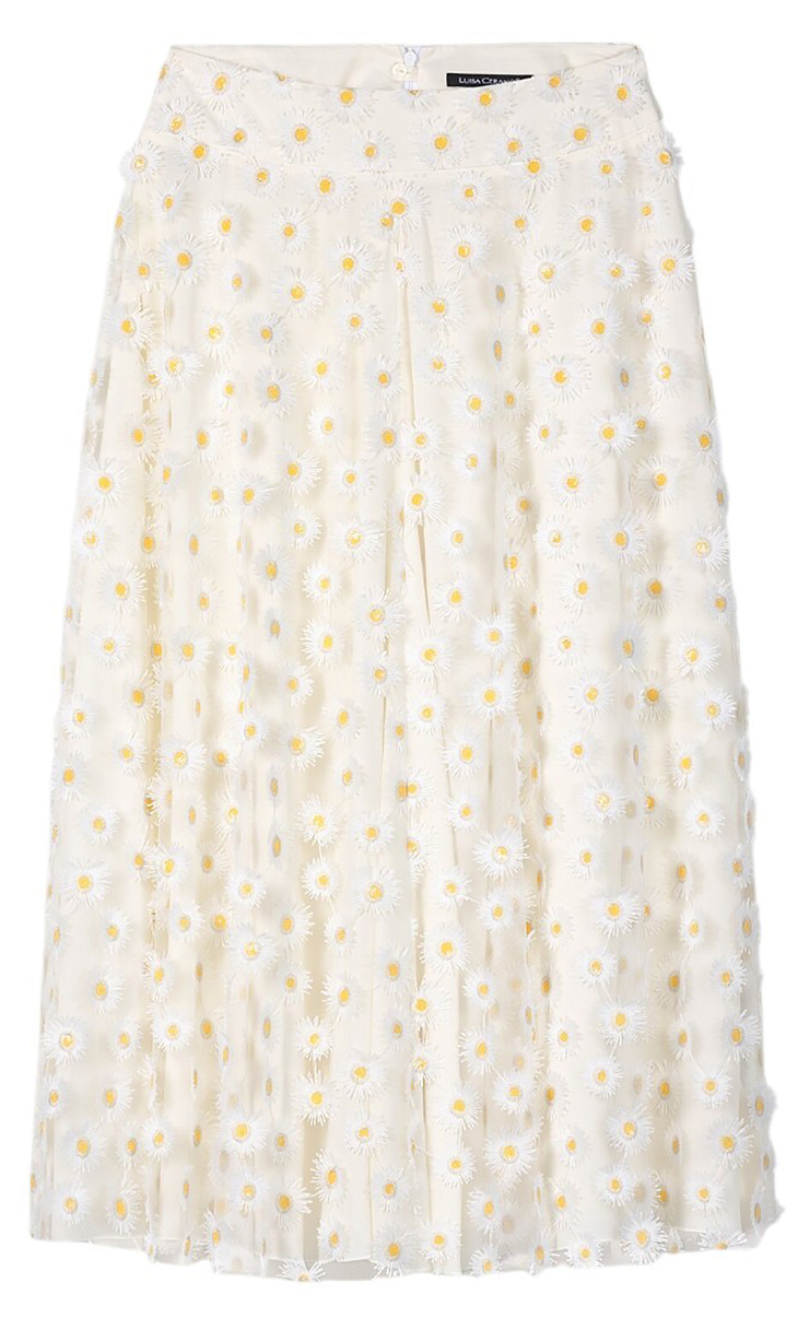 LUISA CERANO: Юбка из тюля с аппликацией