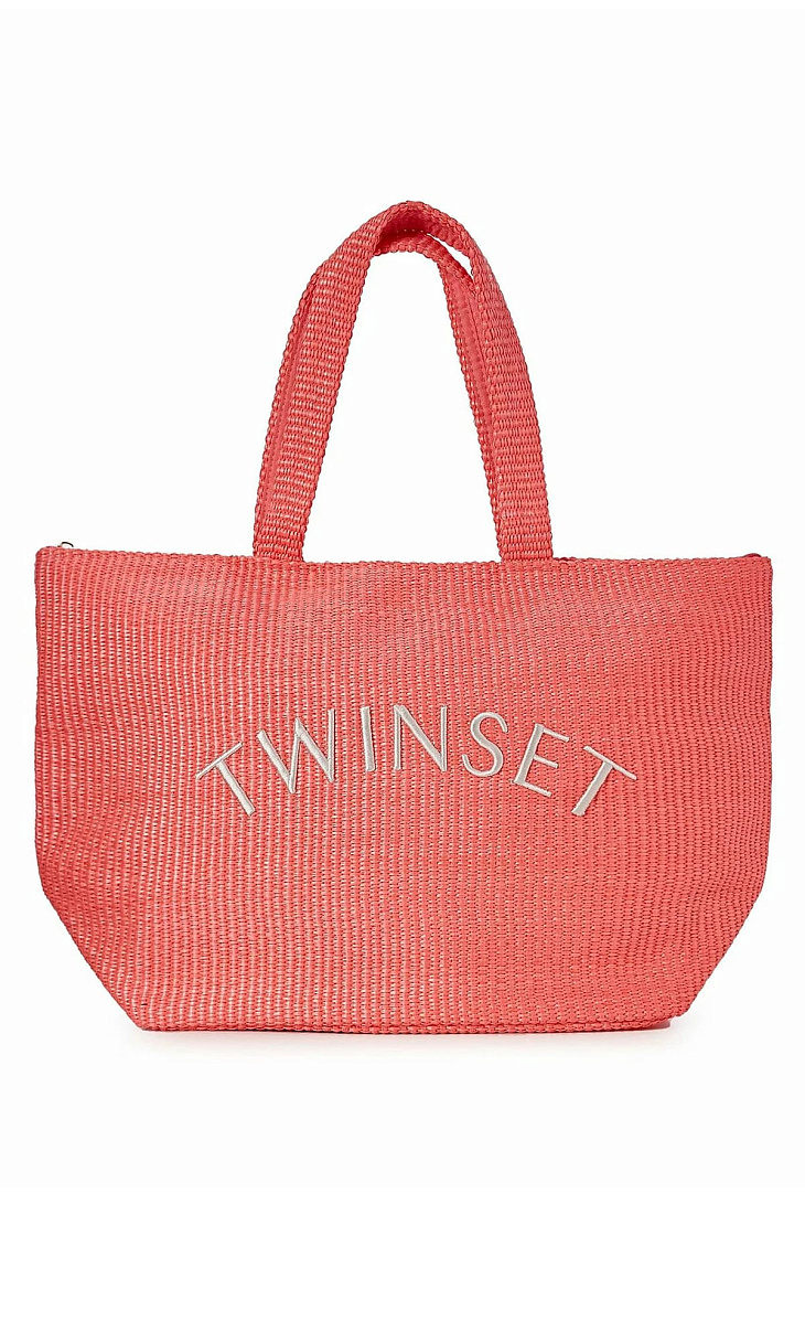 TWINSET: Пляжная сумка с логотипом