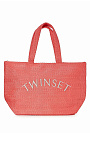 TWINSET: Пляжная сумка с логотипом