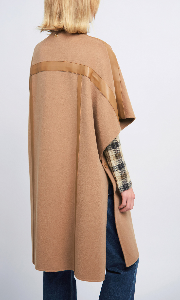 TWINSET: Двухслойная накидка из шерсти