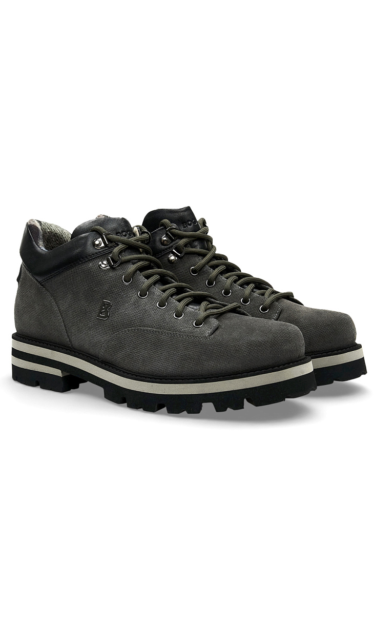 BOGNER: Ботинки из замши и шерсти