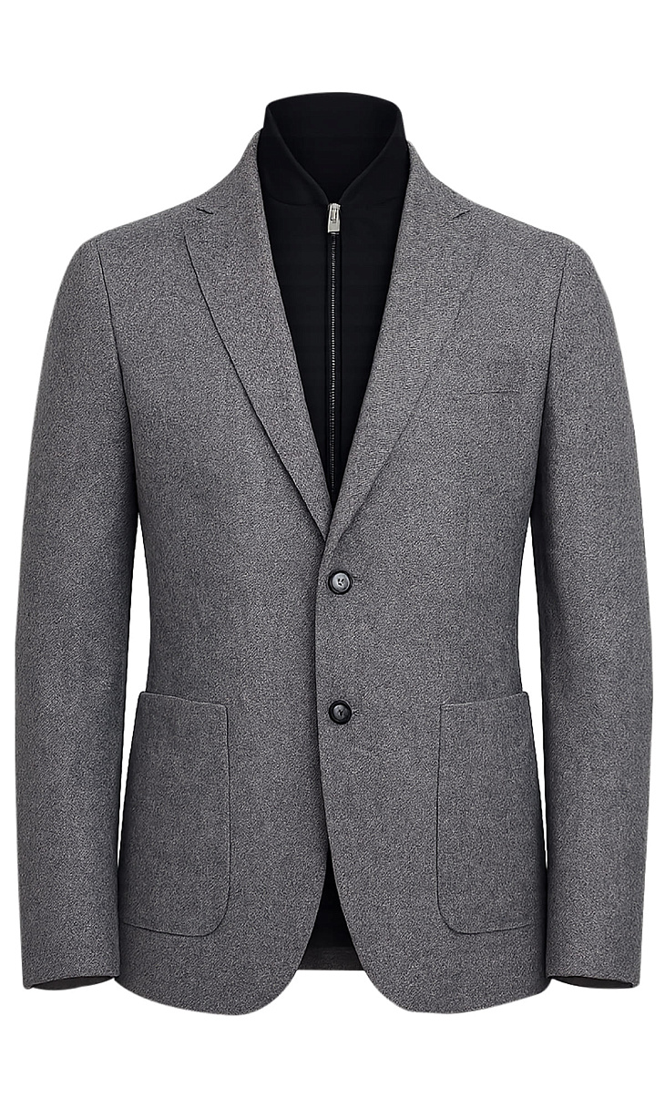 HUGO BOSS: Куртка из шерсти с вставкой