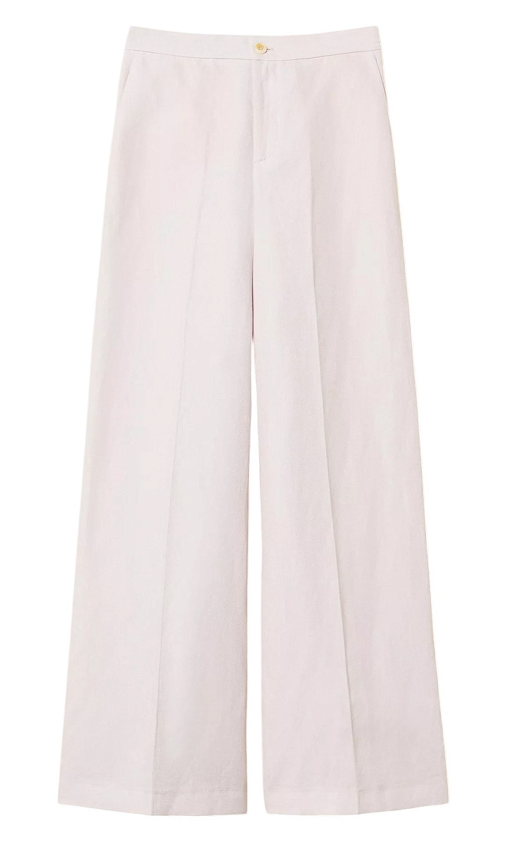TWINSET: Широкие брюки из льна и вискозы