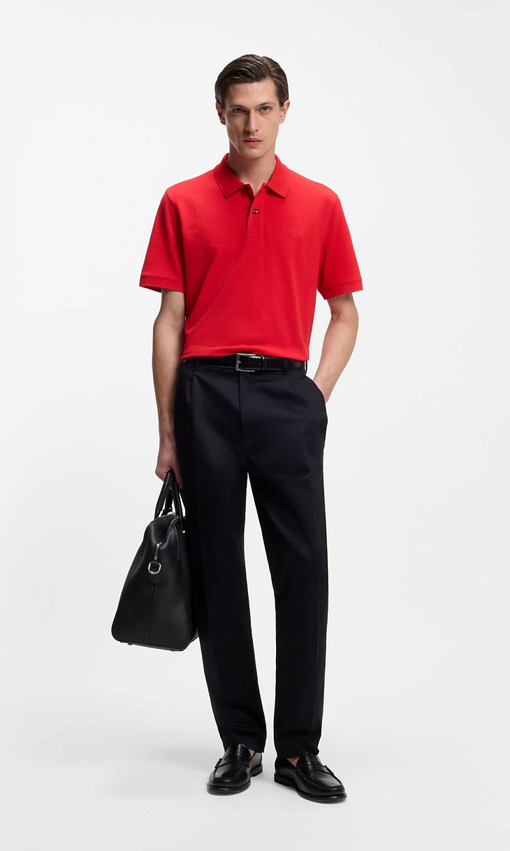 HUGO BOSS: Поло с вышитым логотипом