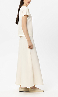 Блуза из льна с вырезом на спине