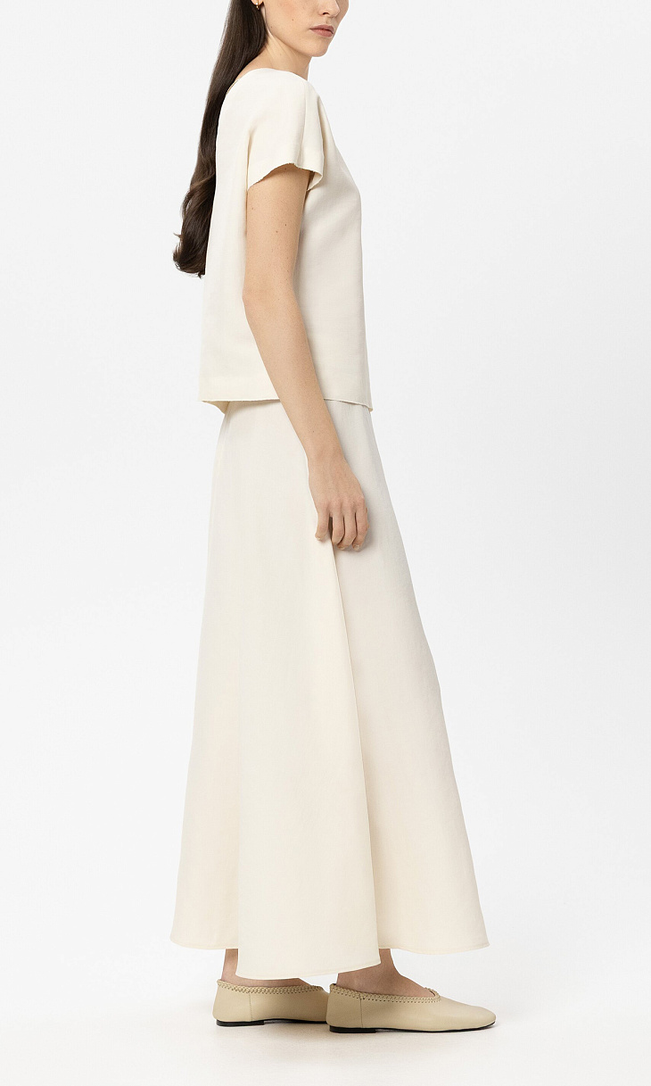 LUISA CERANO: Блуза из льна с вырезом на спине