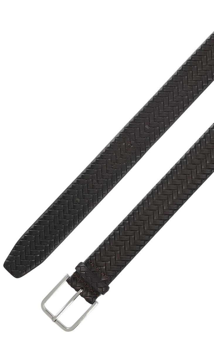 HUGO BOSS: Ремень из плетеной кожи