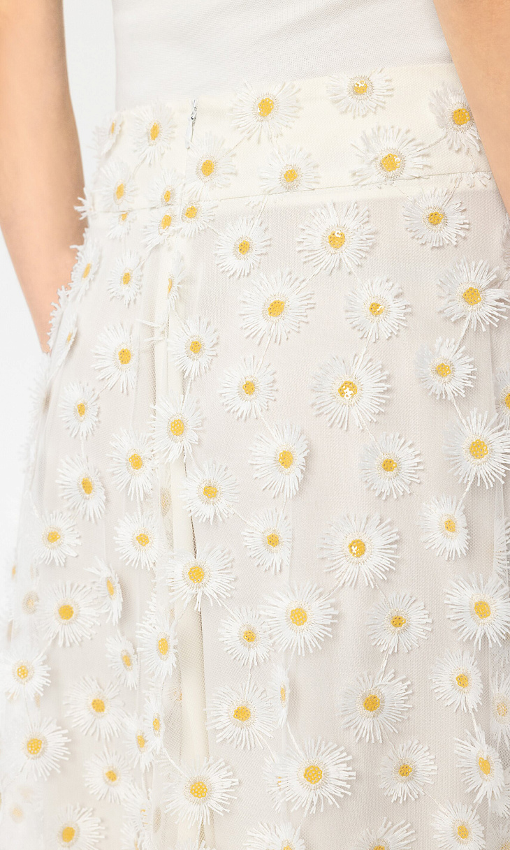 LUISA CERANO: Юбка из тюля с аппликацией