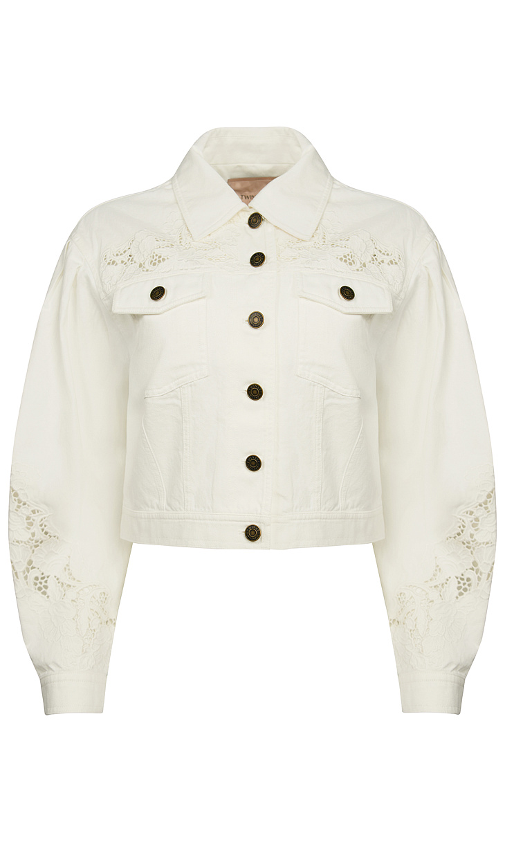 TWINSET: Куртка с кружевом