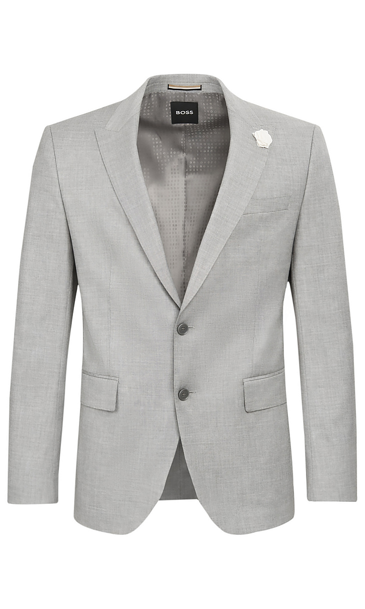 HUGO BOSS: Пиджак из шерсти и вискозы