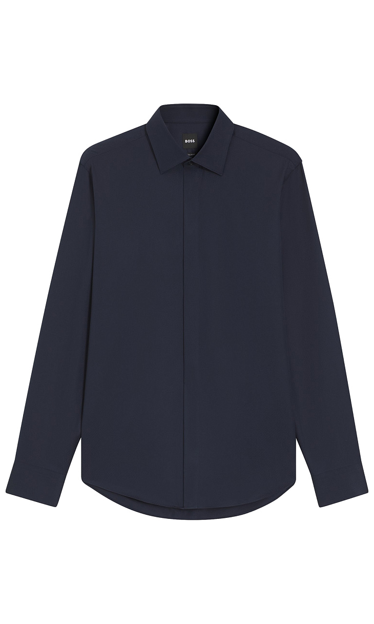 HUGO BOSS: Рубашка с жаккардовым узором