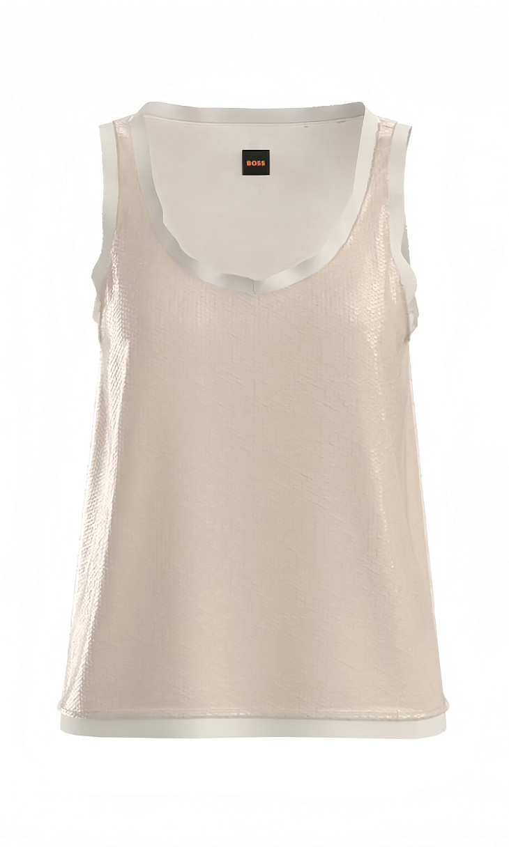 HUGO BOSS: Топ с пайетками
