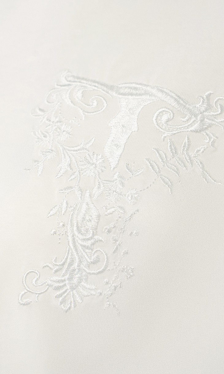 TWINSET: Укороченная футболка с вышивкой