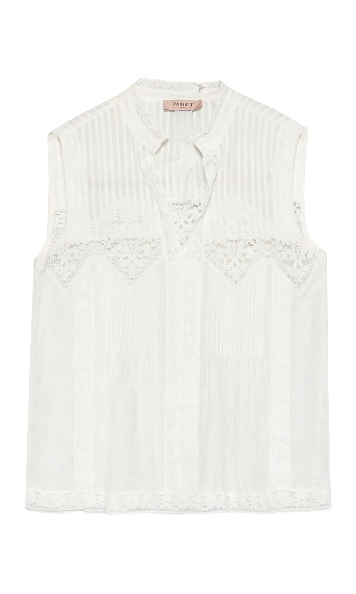 TWINSET: Блуза из хлопка и шелка