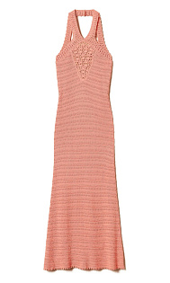 Вязаное платье с кружевной отделкой