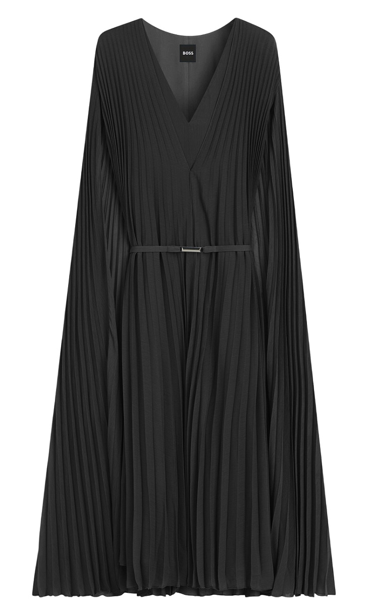 HUGO BOSS: Плиссированное платье